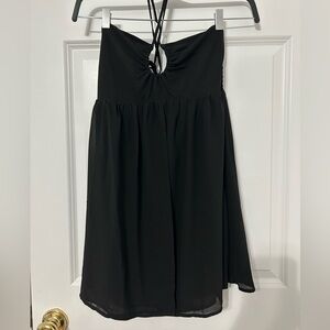 Forever 21 chiffon mini halter neckline dress. Ties in the back. Black color